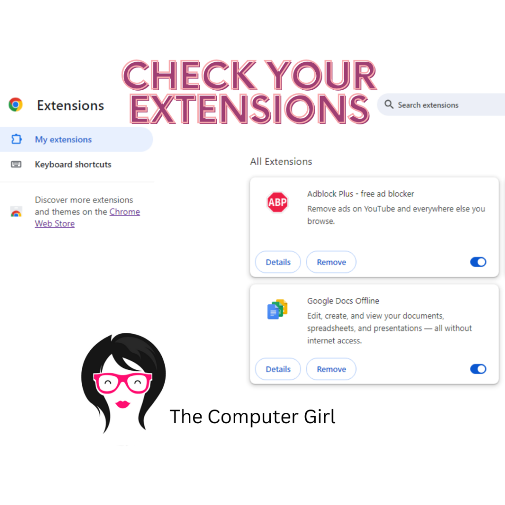 check your browser extensions